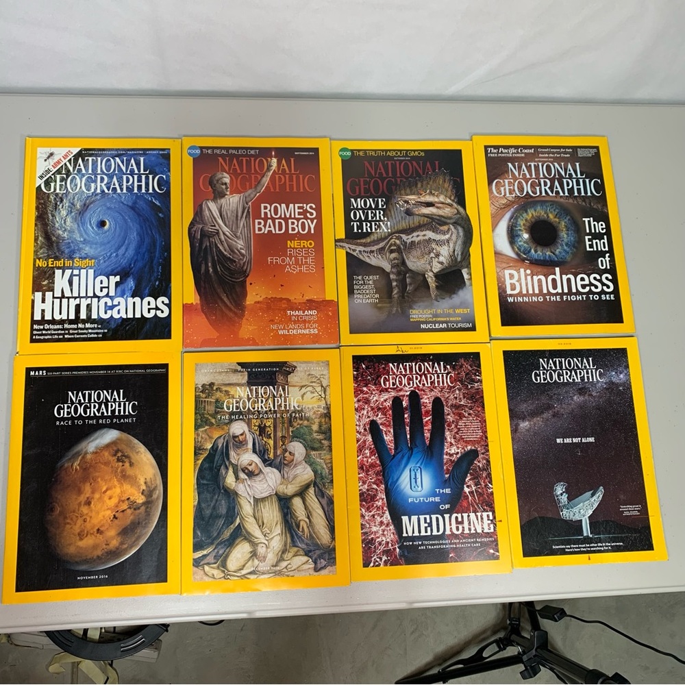 Lot of National Geographic Magazine- circa,2006,2014,2016,2019